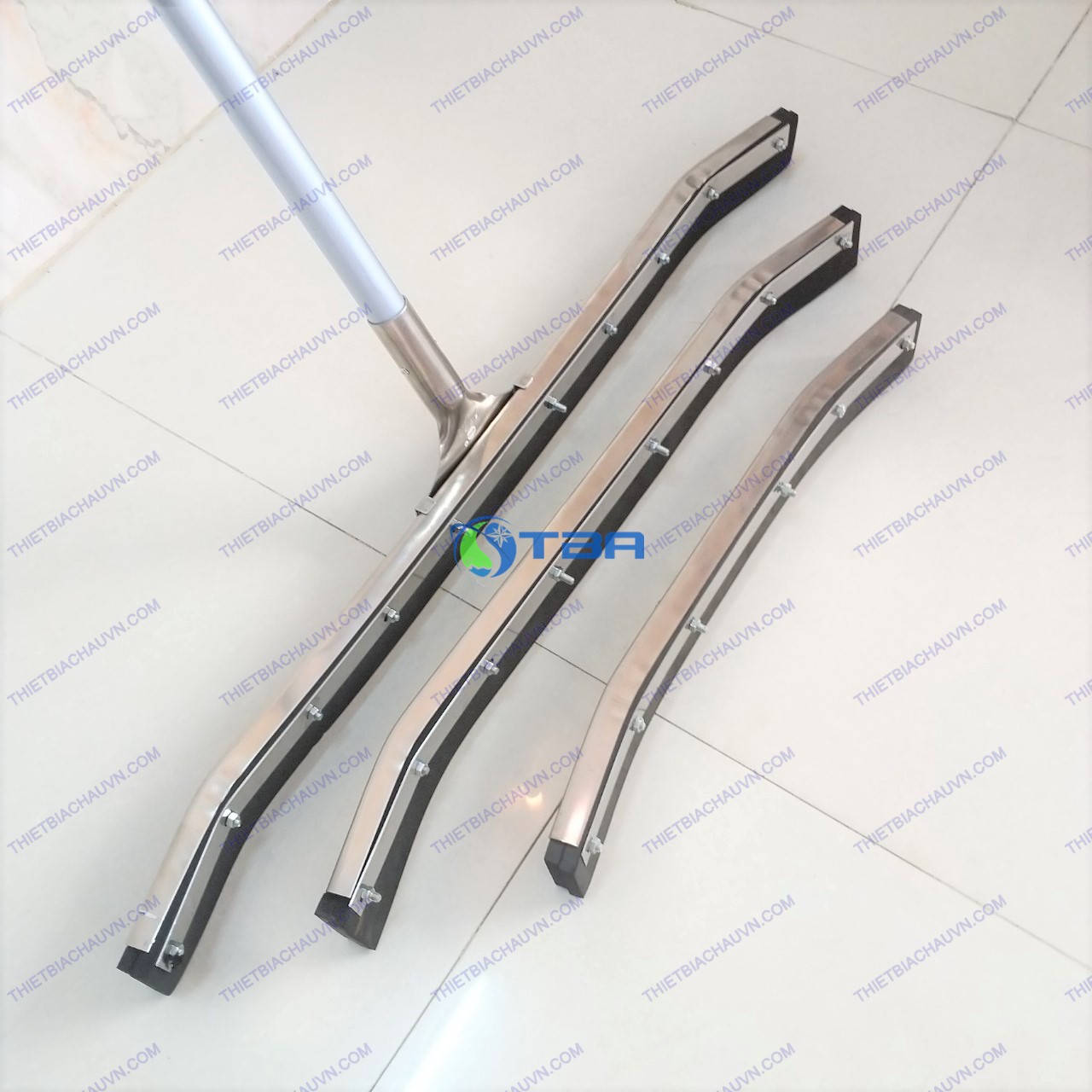 Cây gạt nước sàn inox lưỡi cao su kép 75cm