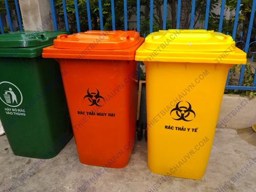 Thùng đựng rác thải nguy hại 240 lít